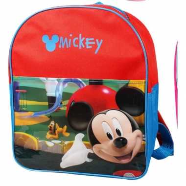 Rode Disney Mickey Mouse rugtas kind